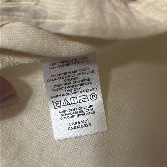 LOFT Yellow Casual Button Down Shirt - Picture 3 of 5